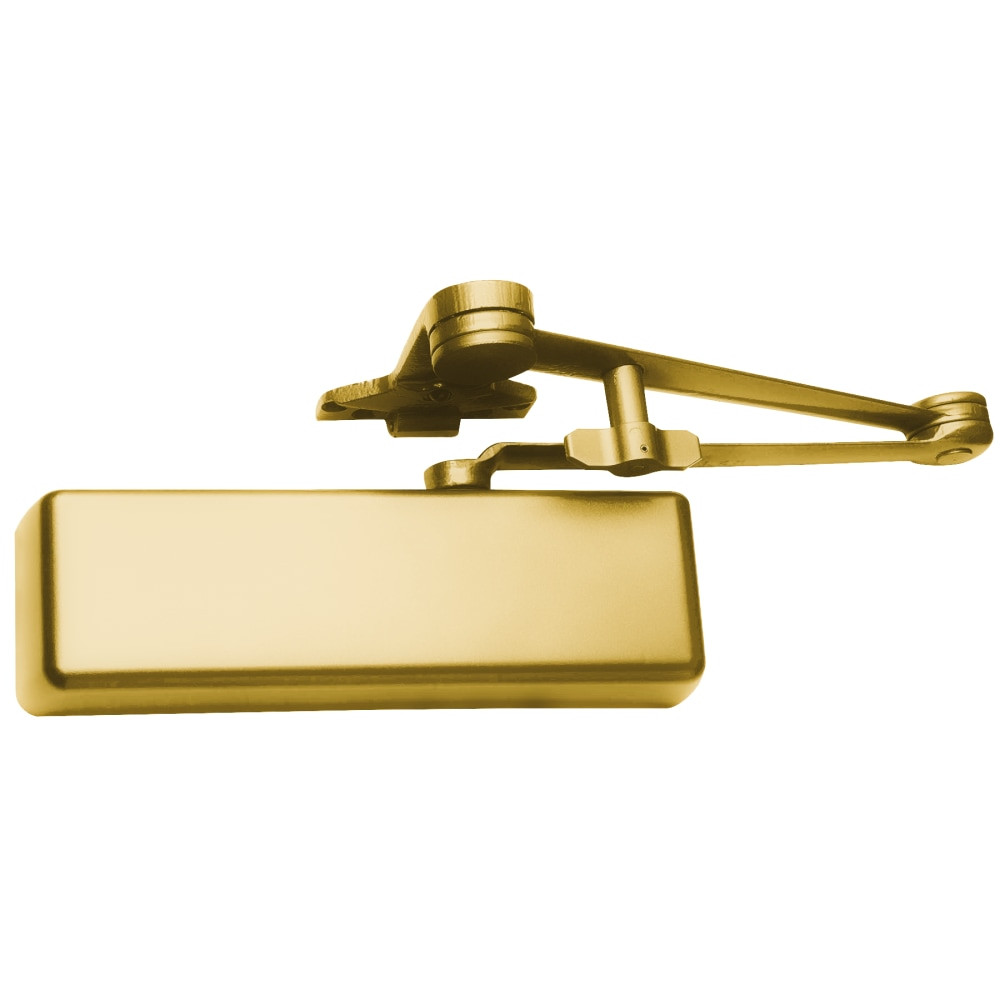 LCN 4111 with Hold Open Cushion Arm in Bright Brass