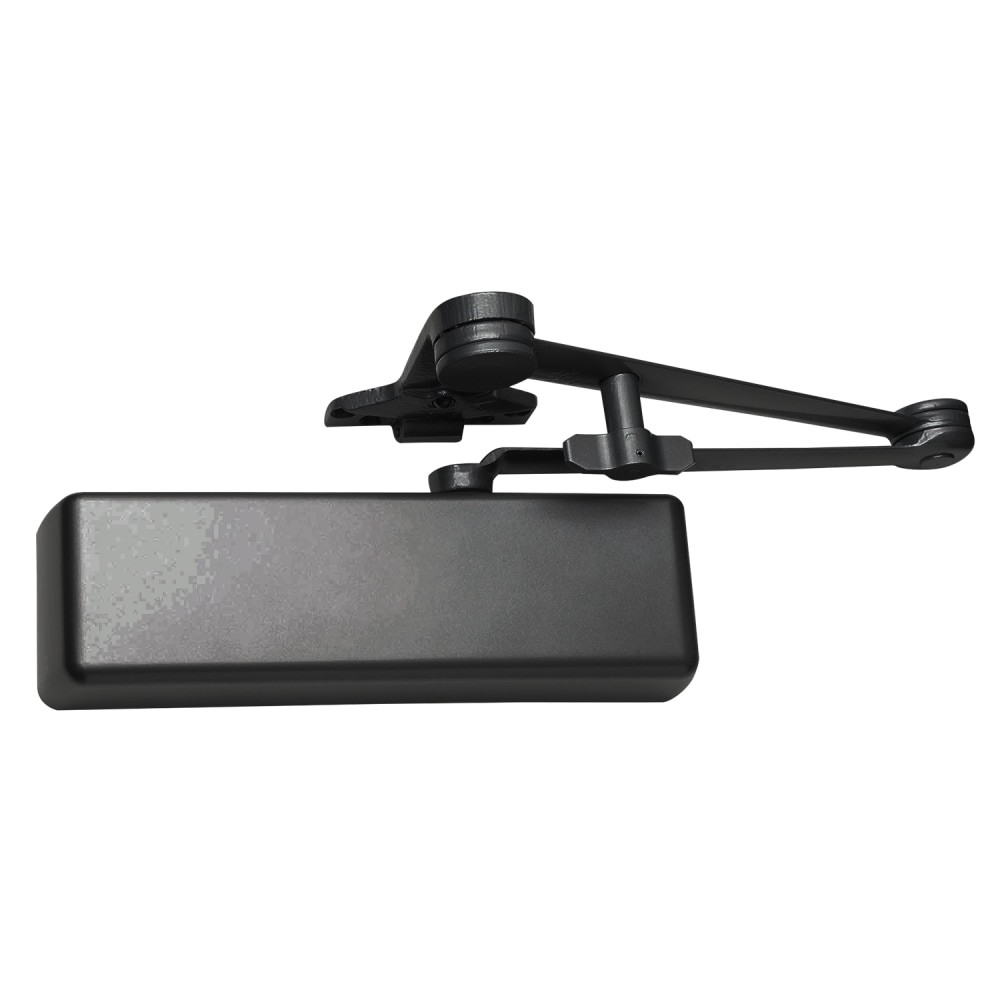 LCN 4111 with Spring Hold Open Cushion Arm Delayed Action in Black