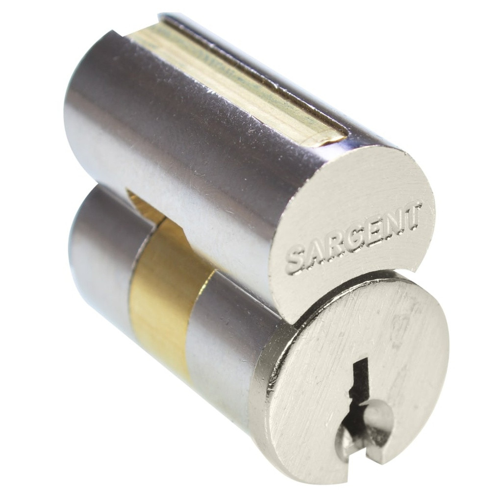 Sargent 6300 Series 6-pin Large Format Interchangeable Core (LFIC), removable core, Satin Nickel finish. Representative product photo.