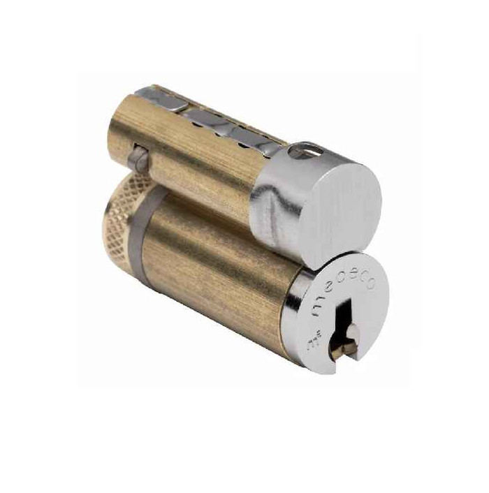 320201-05-00S Medeco Biaxial 6-Pin LFIC Core 00 Keyway Sub-Assembled in Bright Brass