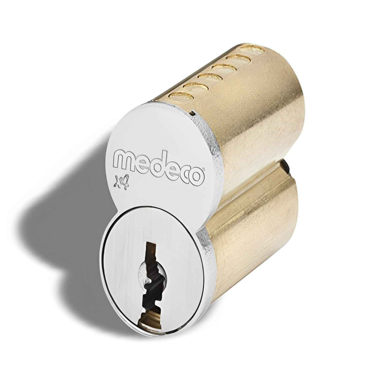 Medeco KeyMark X4 7-Pin SFIC Removable Core DBV Restricted Keyway Sub-Assembled Bright Chrome