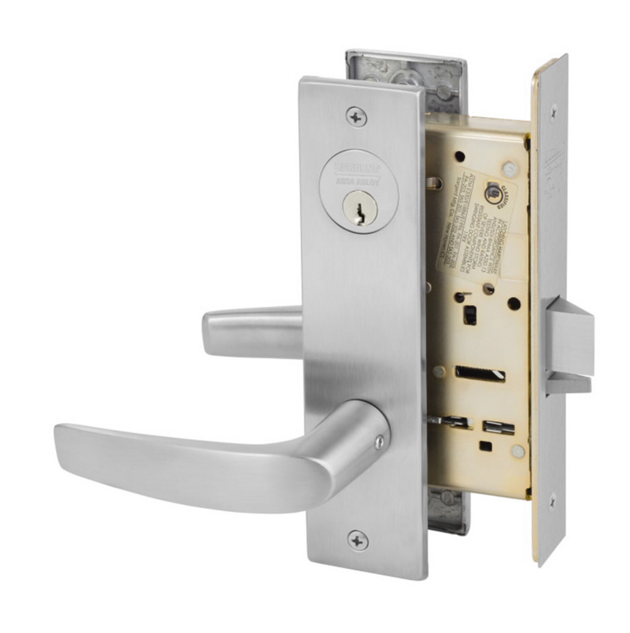 8215-LE1L-26D Sargent 8200 Series Passage Fire Rated Mortise Lock in Satin Chrome