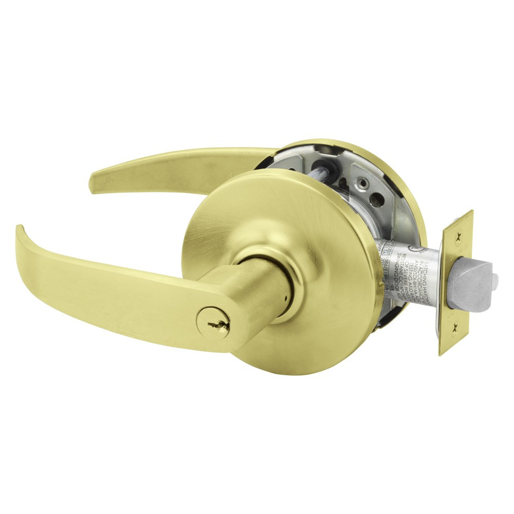 28-10G38-GP-4 Sargent 10 Classroom Cylindrical Lock in Satin Brass