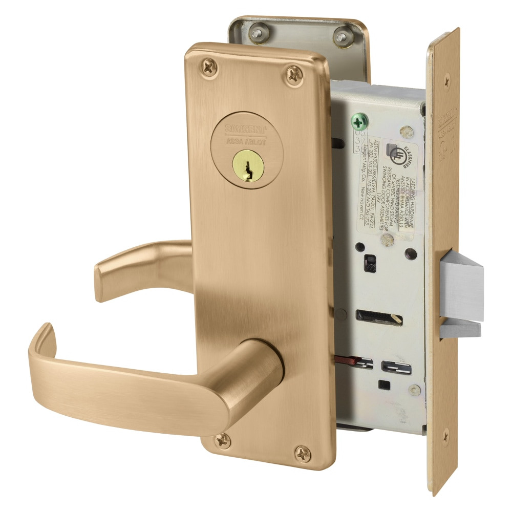8205-WTL-10 Sargent 8200 Series Entry/Office Mortise Lock in Satin Bronze