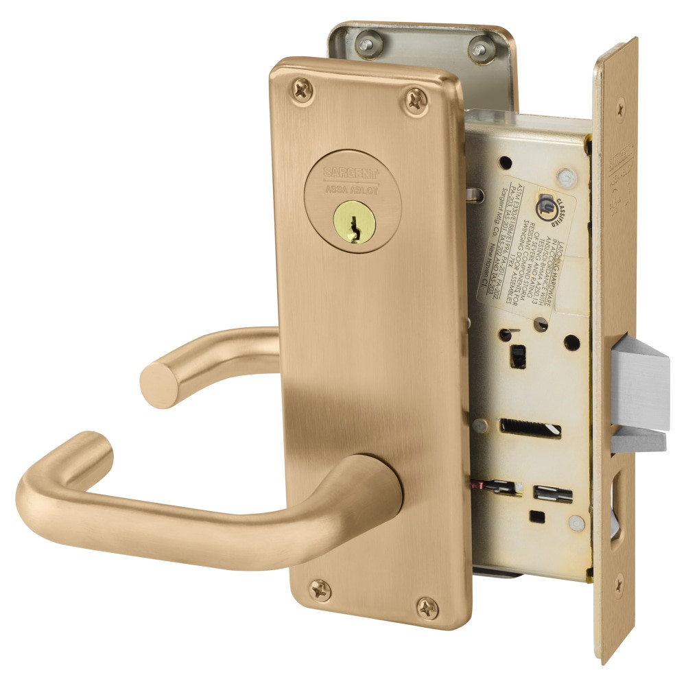 8255-WTJ-10 Sargent 8200 Series Entry/Office Mortise Lock in Satin Bronze