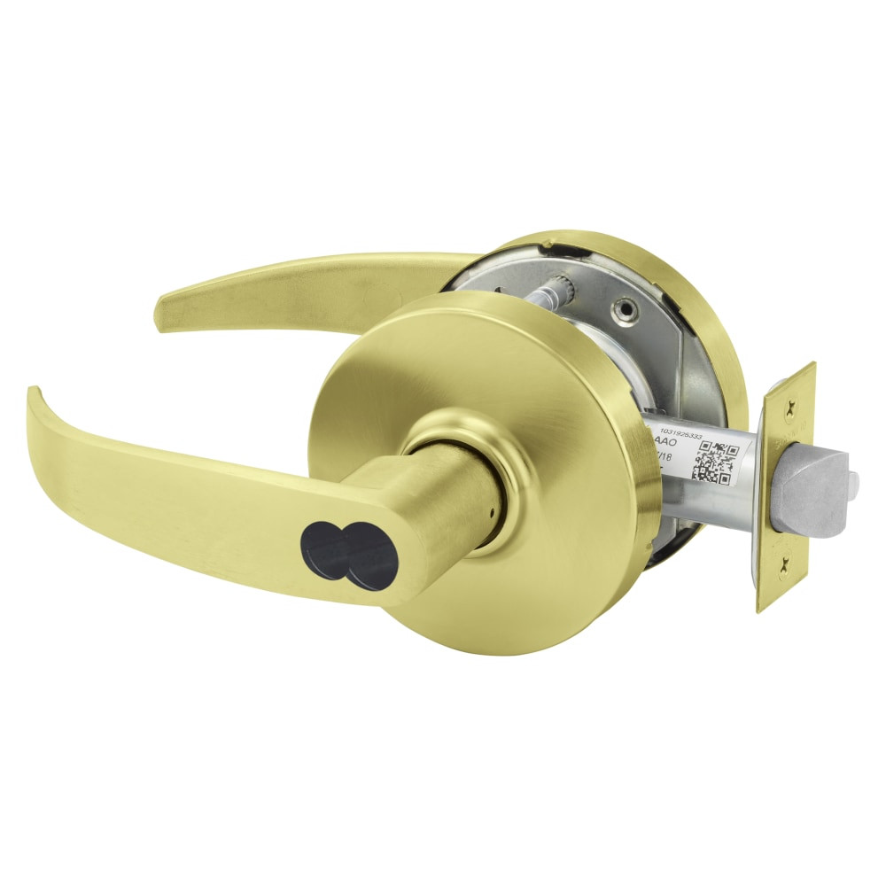 2860-10G05-LP-4 Sargent 10 Entry/Office Cylindrical Lock in Satin Brass