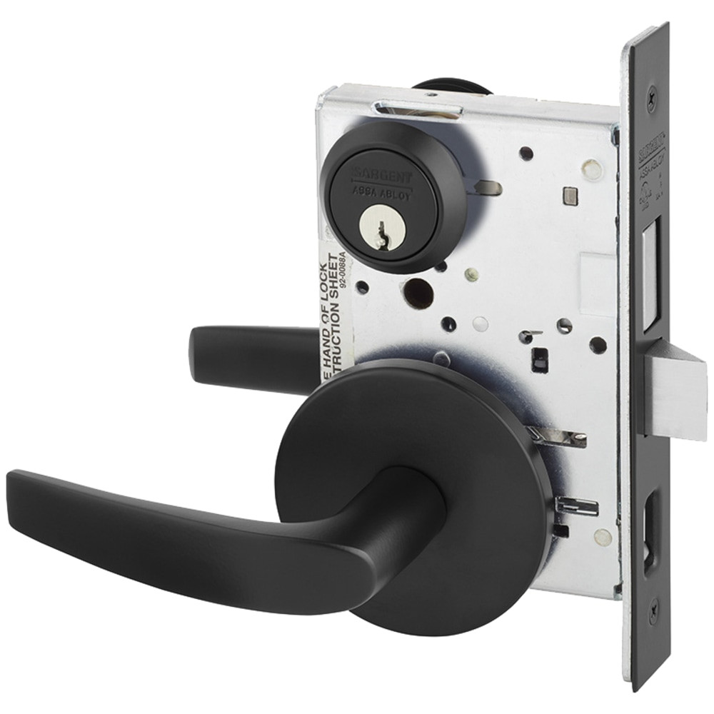8246-LB-BSP Sargent 8200 Series Dormitory Mortise Lock in Black Suede