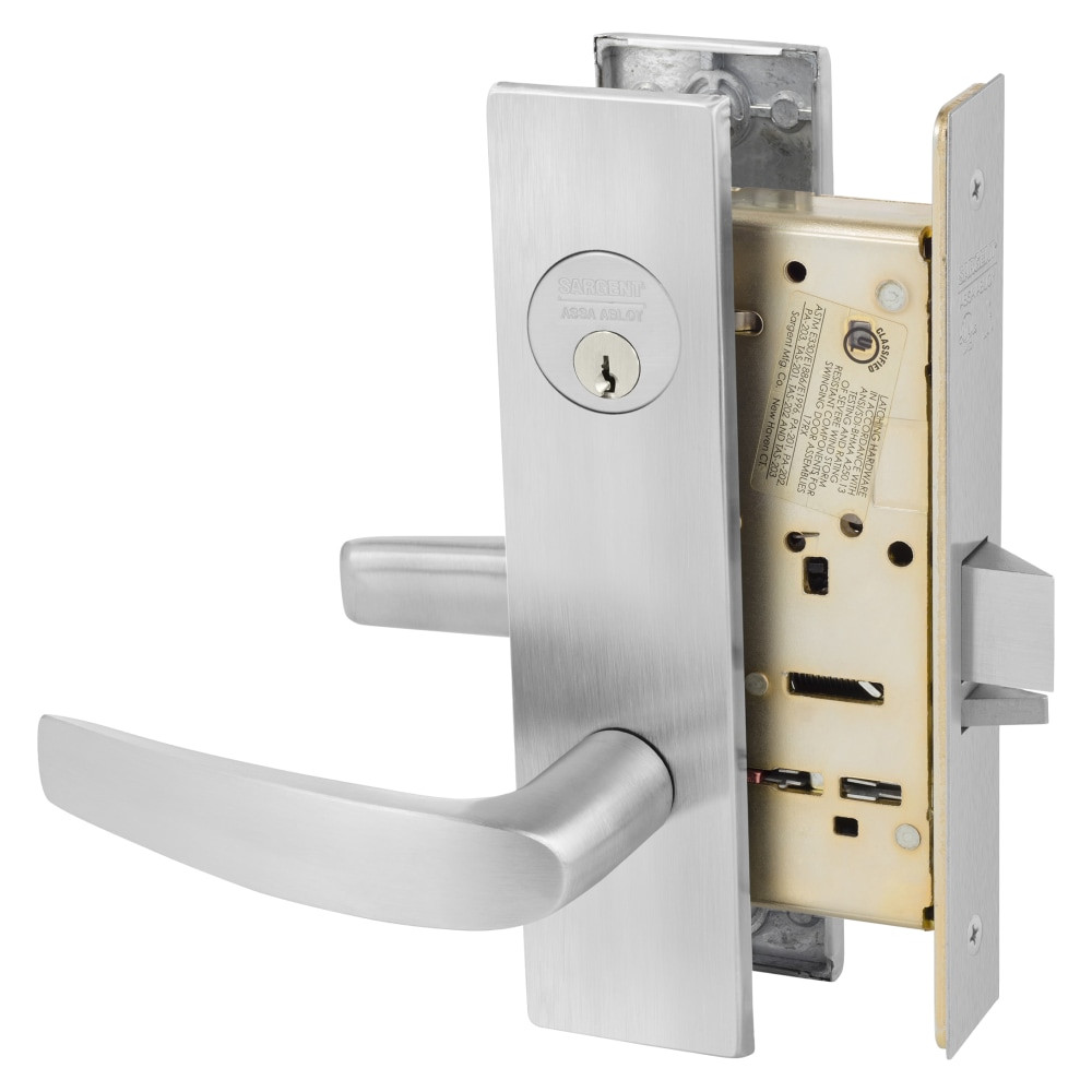 8267-LW1B-26D Sargent 8200 Series Privacy Mortise Lock in Satin Chrome