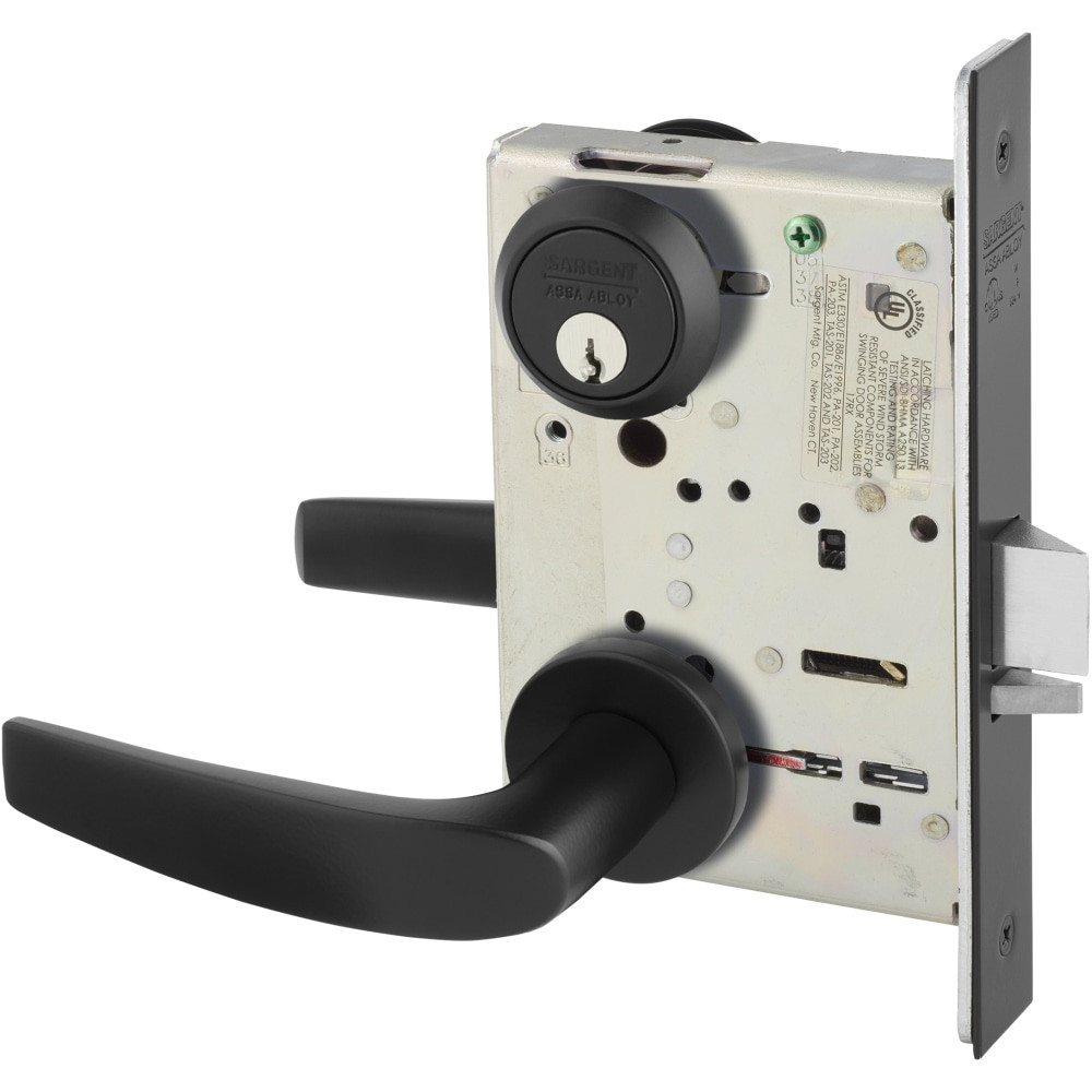 8238-LNB-BSP Sargent 8200 Series Classroom Mortise Lock in Black Suede