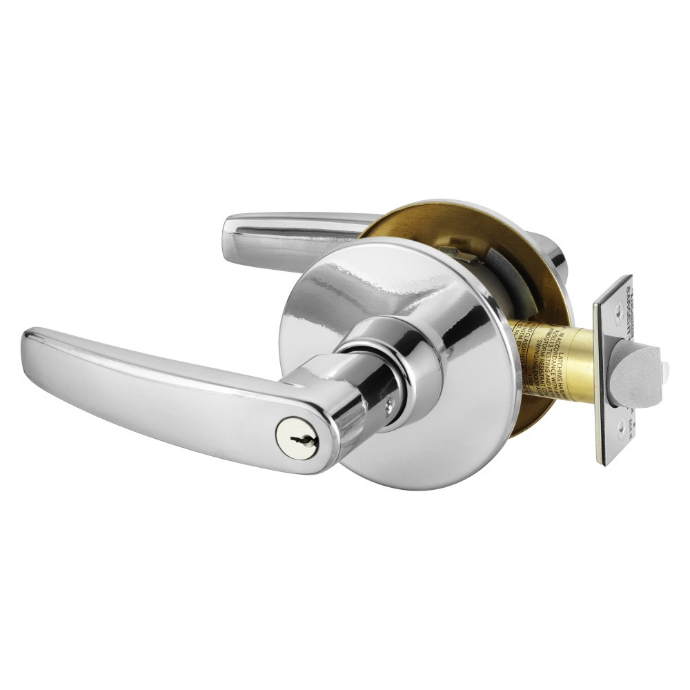 28-11G05-LB-26 Sargent 10 Entry/Office Cylindrical Lock in Bright Chrome