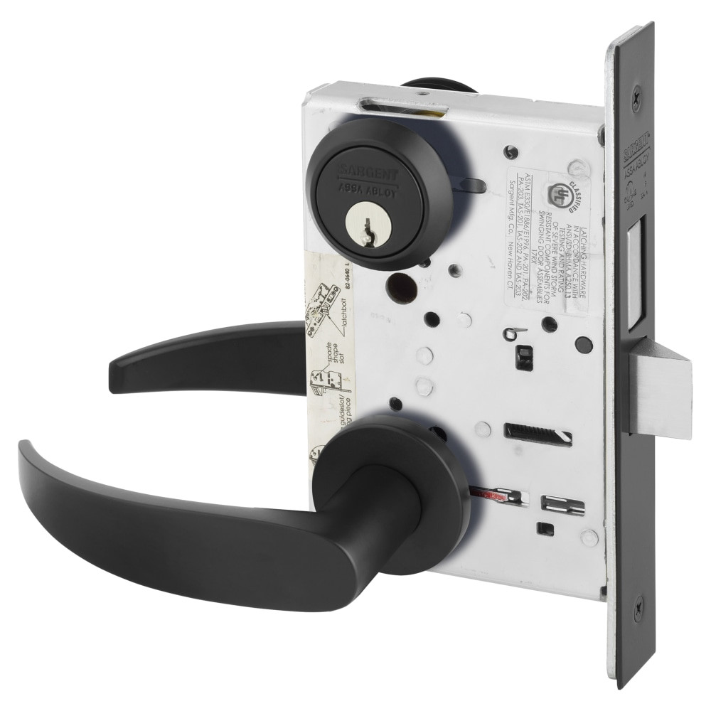 8226-LNP-BSP Sargent 8200 Series Mortise Lock in Black Suede