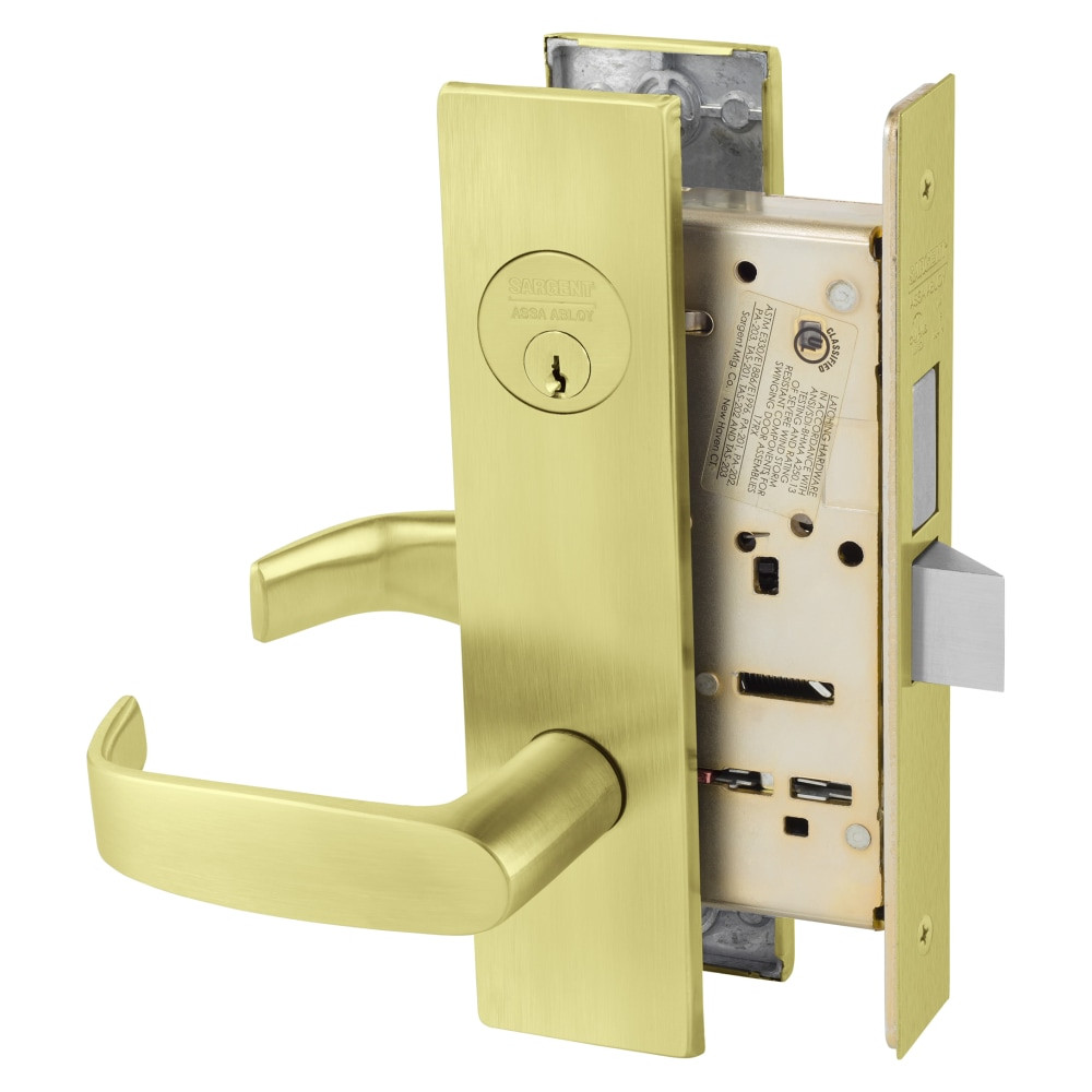 8227-LW1L-4 Sargent 8200 Series Storeroom Mortise Lock in Satin Brass