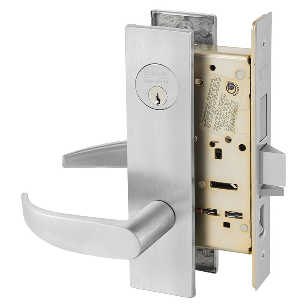 8243-LE1P-26D Sargent 8200 Series Entry/Office Mortise Lock in Satin Chrome