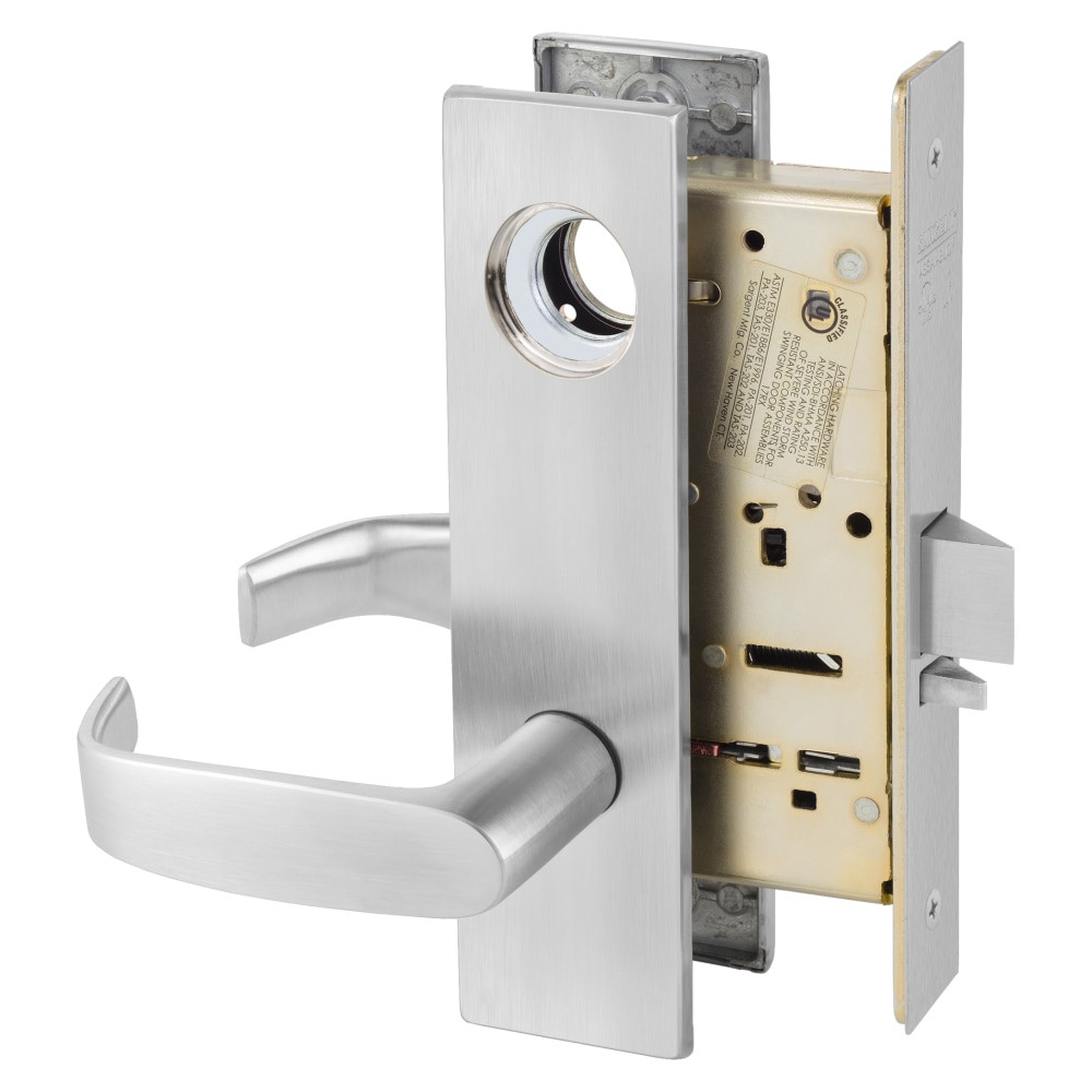 LC-8205-LE1L-26D Sargent 8200 Series Entry/Office Mortise Lock in Satin Chrome