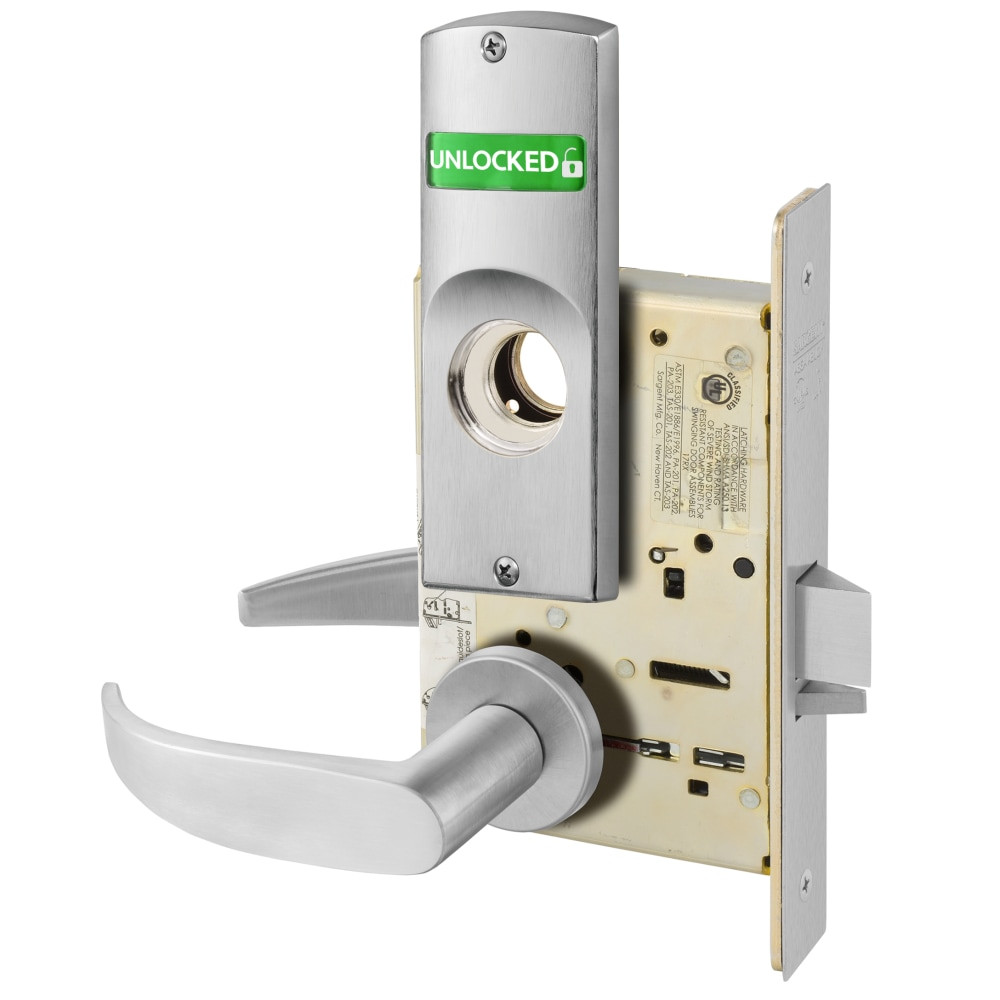 LCV01-8205-LNP-26D Sargent Entry/Office Mortise Lock in Satin Chrome