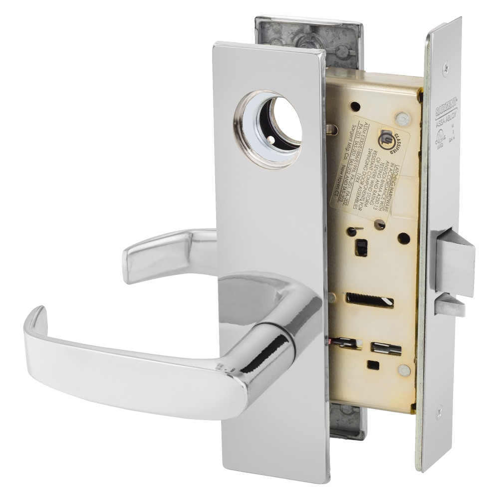 LC-8237-LE1L-26 Sargent 8200 Series Classroom Mortise Lock in Bright Chrome