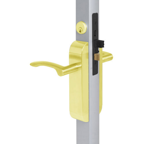 2190-443-202-03 Adams Rite Dual Force Interconnected 2190 series Deadlock/Deadlatch in Bright Brass