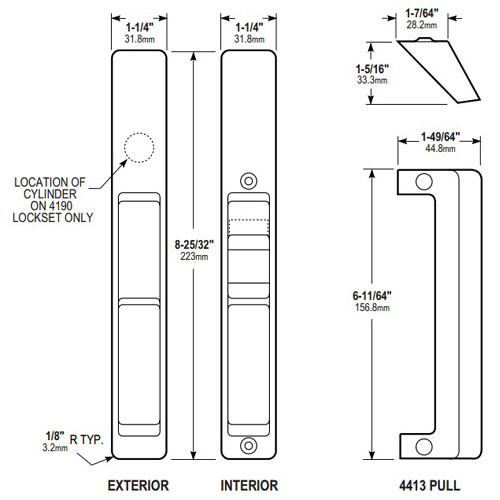 4190-09S-02-130-01-IB Adams Rite Flush Locksets
