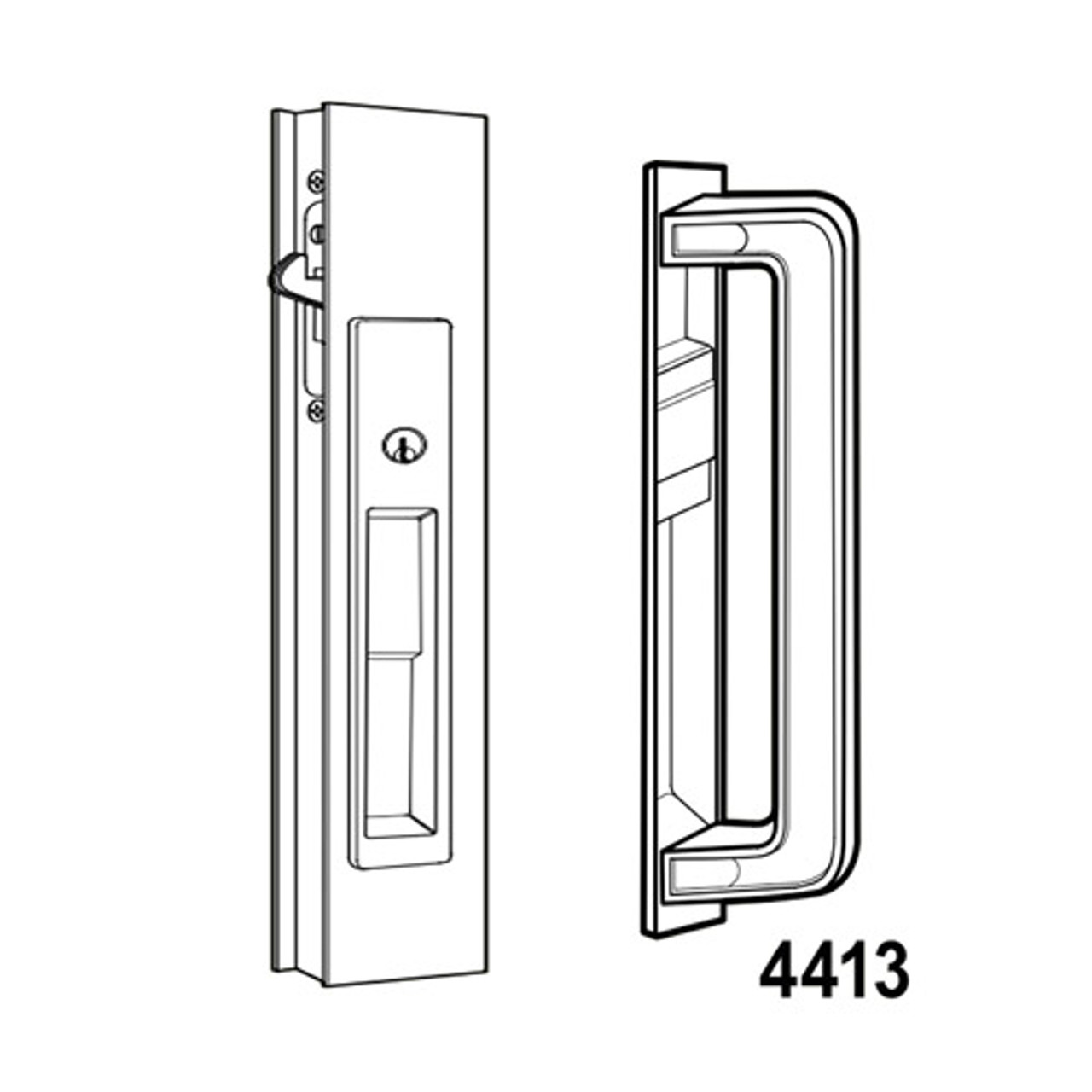 4190-10-03-121-01-IB Adams Rite Flush Locksets