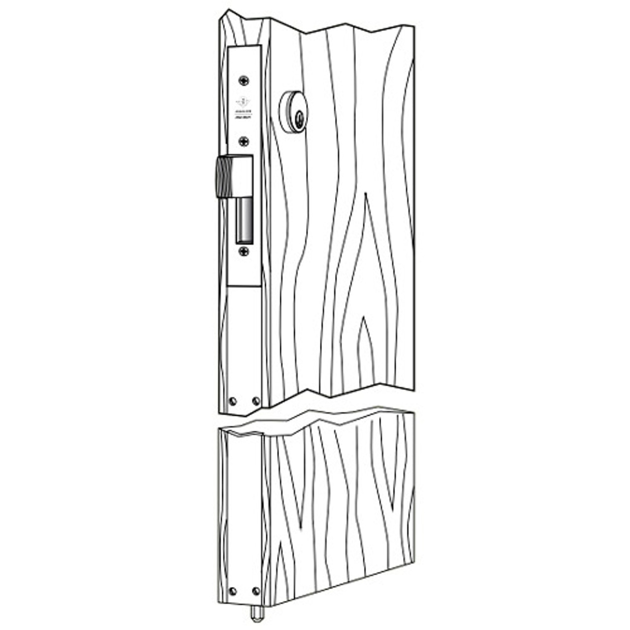 MS1837-628 Adams Rite Two-Point Deadlock in Clear Anodized