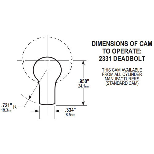 4066-03-313 Adams Rite Thumbturn Cylinder