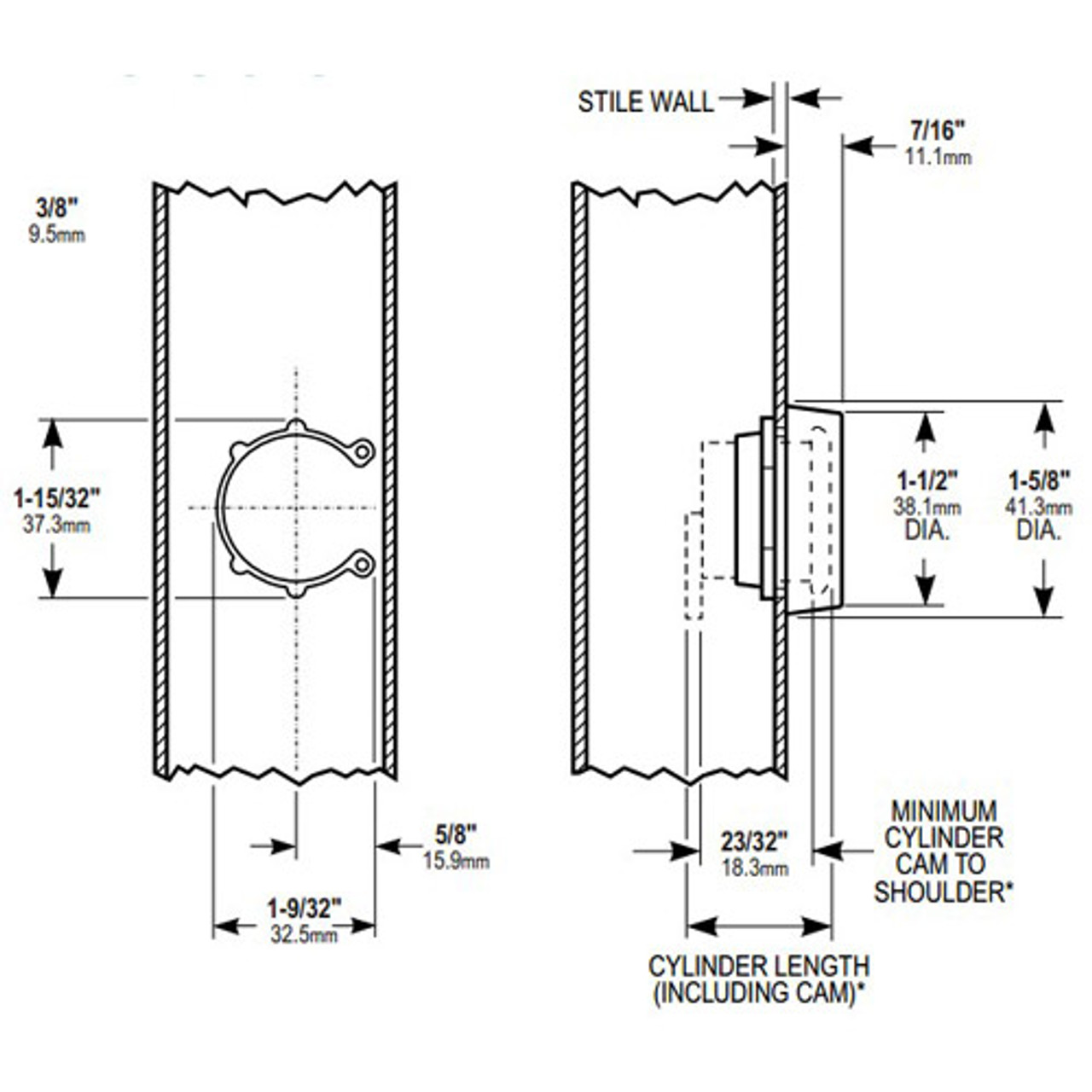 MS4043-01-121 Adams Rite Cylinder Guard