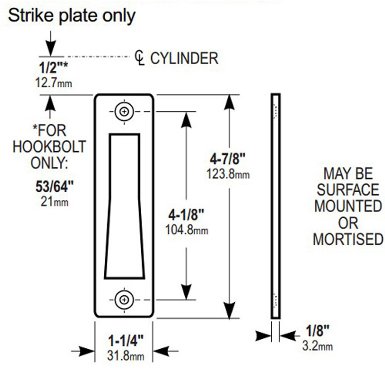 4000-012-628 Adams Rite MS Deadlock Strike