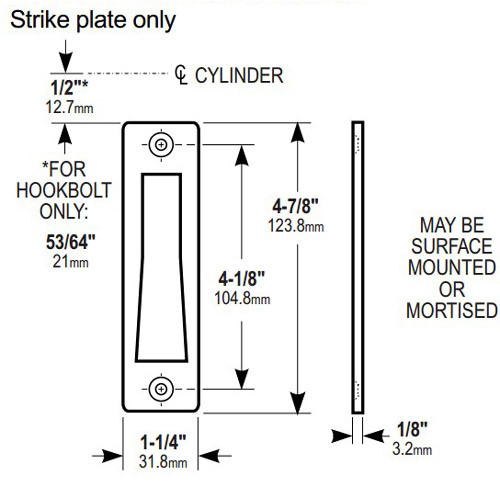 4000-111-628 Adams Rite MS Deadlock Strike