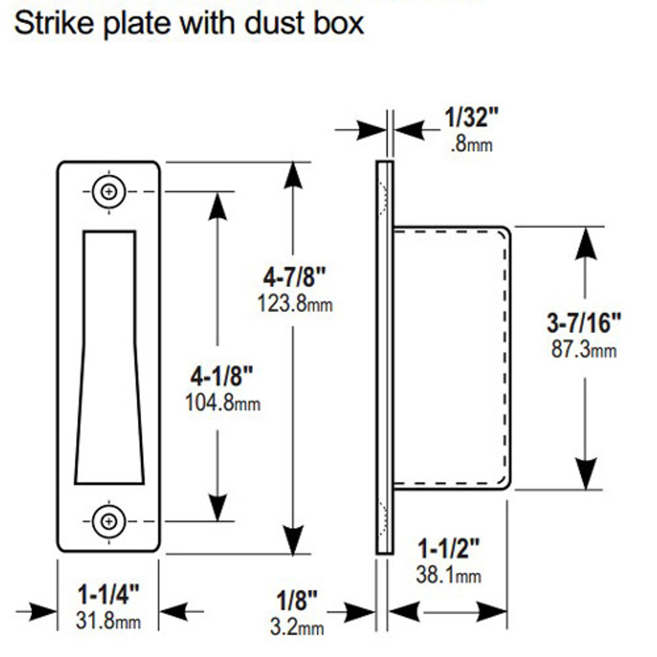 4001-132-628 Adams Rite MS Deadlock Strike