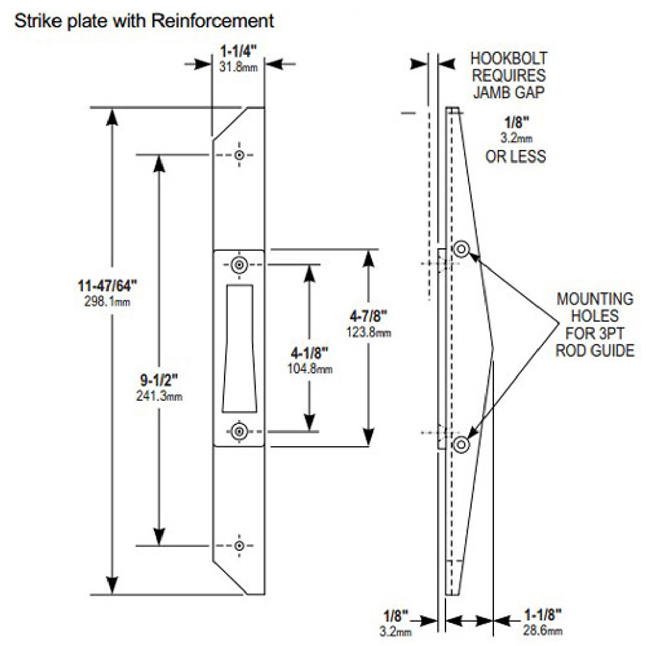 MS4002-032-335 Adams Rite MS Deadlock Strike