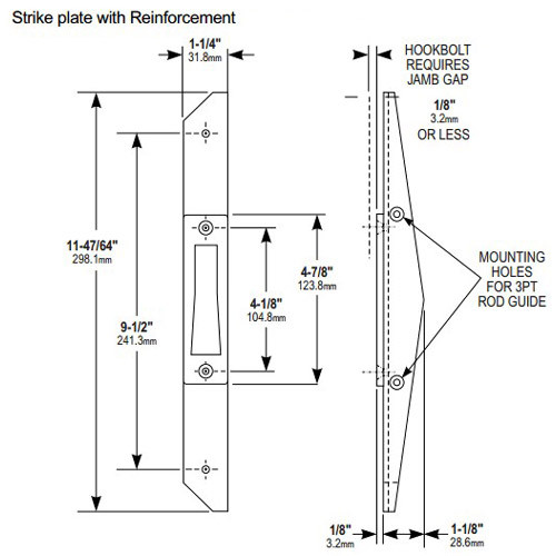 MS4002-132-628 Adams Rite MS Deadlock Strike