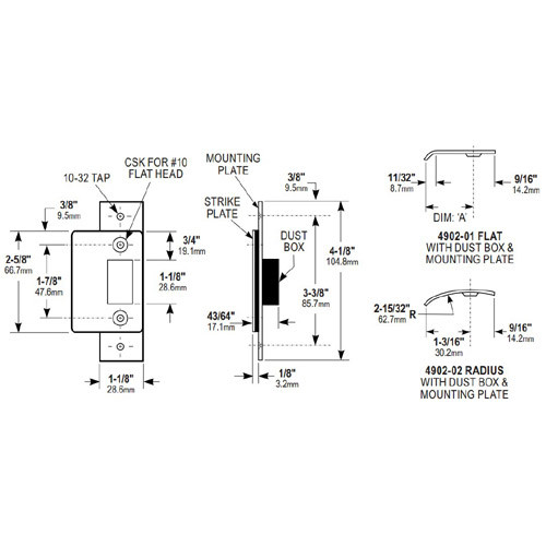4902-19-119 Adams Rite Deadlatch Strike