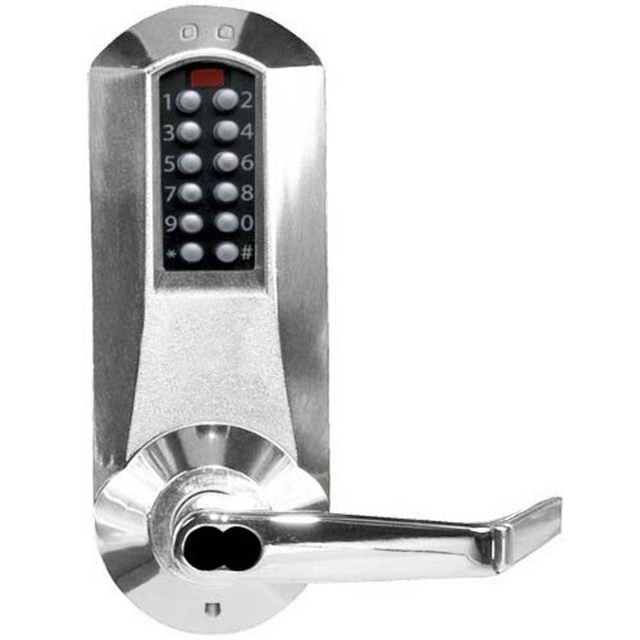 E5031BWL-626-41 Eplex Pushbutton Cylindrical Lever Lock with Best Core  Override in Satin Chrome Lock Depot Inc