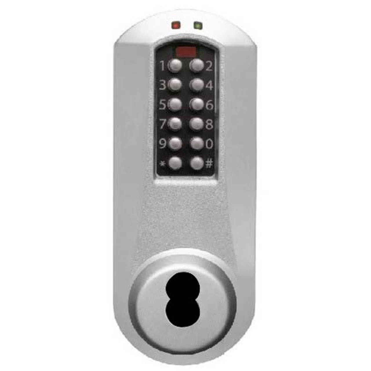 Eplex Pushbutton Lock in Satin Chrome Finish Eplex Pushbutton Lock in Satin Chrome Finish