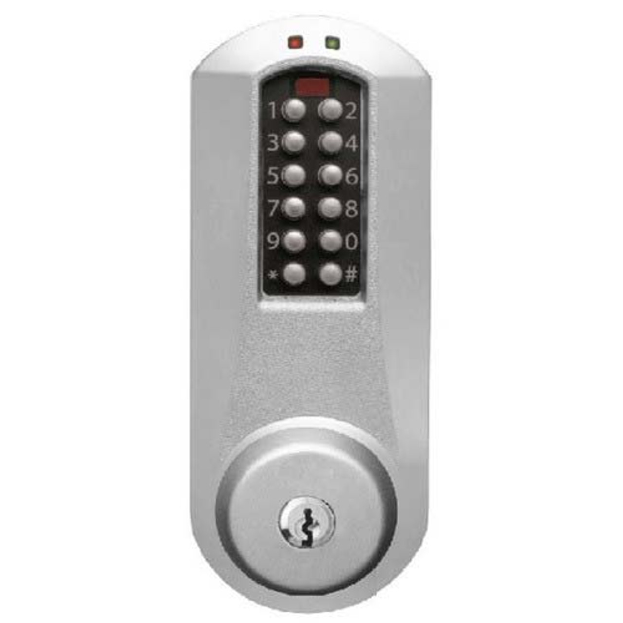 Eplex Pushbutton Lock in Satin Chrome Finish