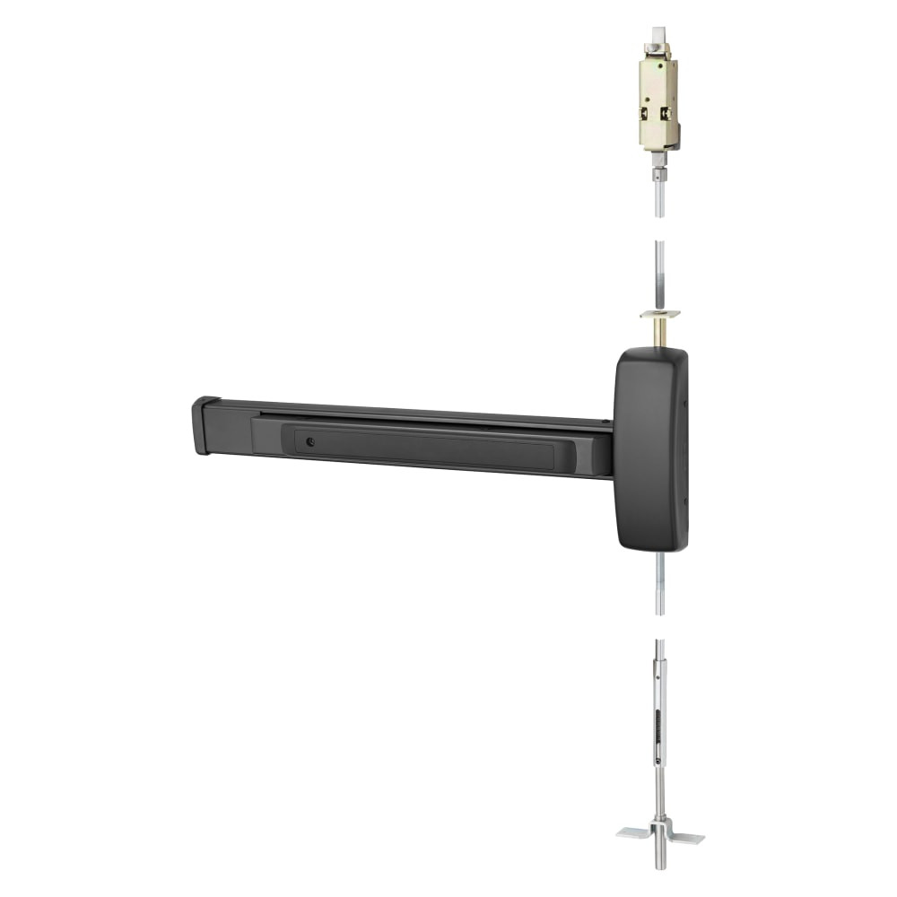 MD8610E-RHR-BSP Sargent Concealed Vertical Rod Exit Device in Black Suede