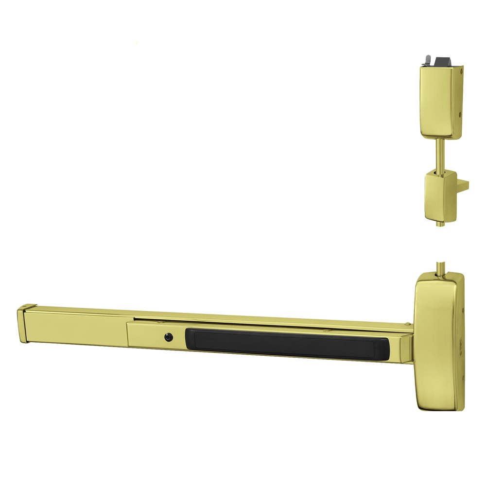 NB8743F-RHR-4 Sargent Surface Vertical Rod Exit Device in Satin Brass
