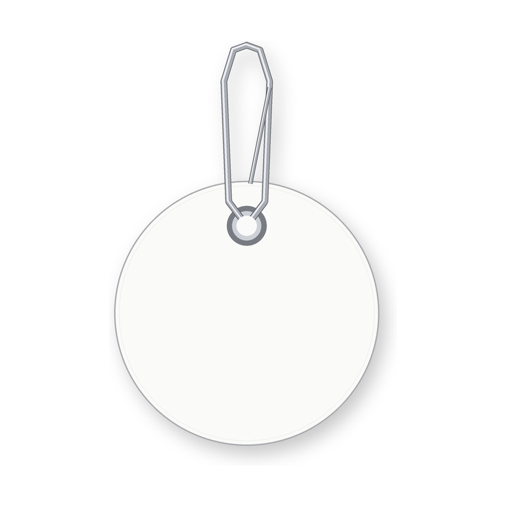 HPC EYS-6 Round Tags with Snap Hooks, 1-1/4 Diameter, 100 Pack
