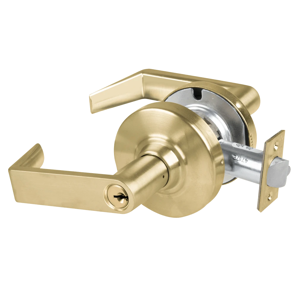 ALX80P-RHO-606 Schlage Rhodes Cylindrical Lock in Satin Brass
