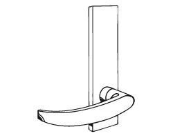 Schlage 09-449-17L-626 L Series lever trim set, 17 lever, L escutcheon, satin chrome