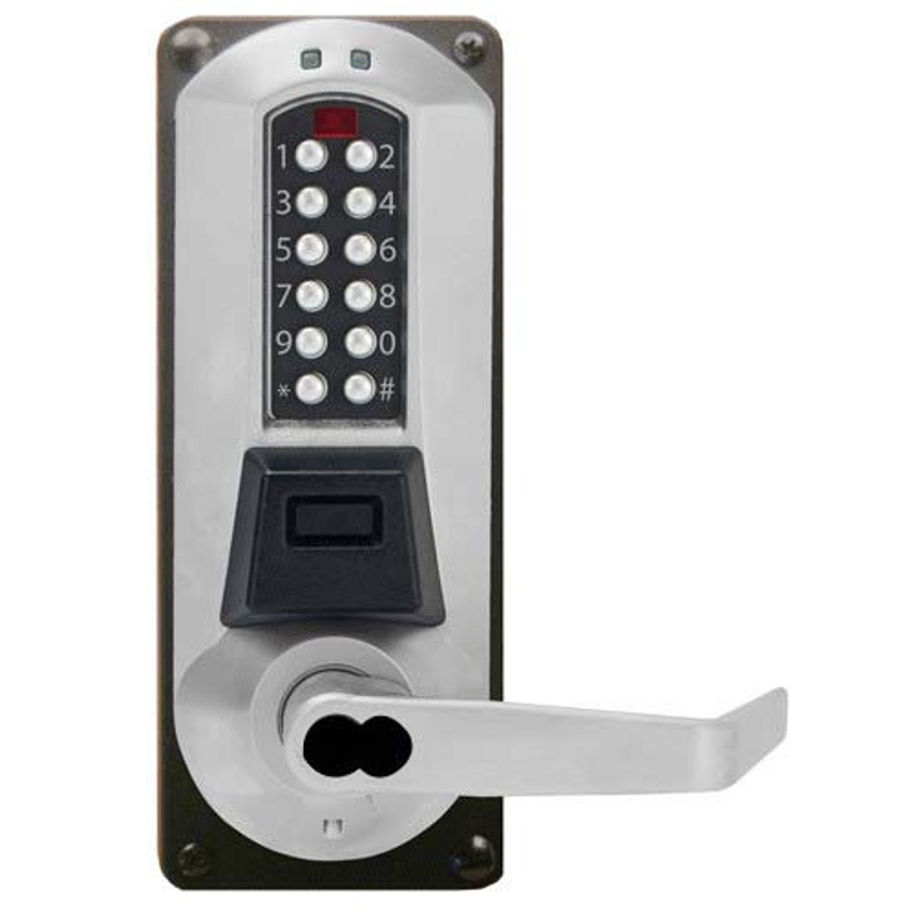 Eplex Pushbutton Lock in Satin Chrome Finish