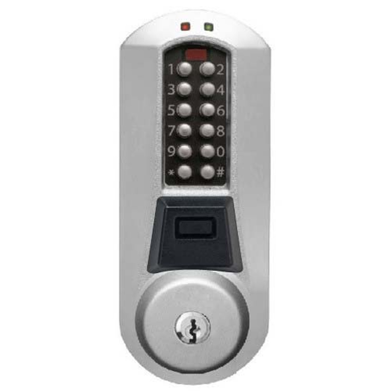 Eplex Pushbutton Lock in Satin Chrome Finish