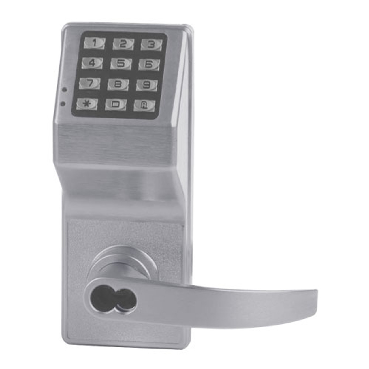 DL2775IC-S-US26D Alarm Lock Trilogy T2 Series Digital Cylindrical Keyless  Lock Regal Leverset with Schlage Core Override in Satin Chrome Lock Depot  Inc