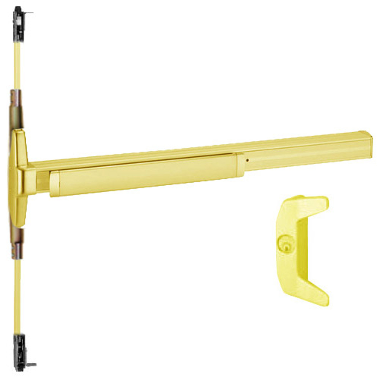 3347A-NL-LHR-F-US3-4 Von Duprin Exit Device in Bright Brass