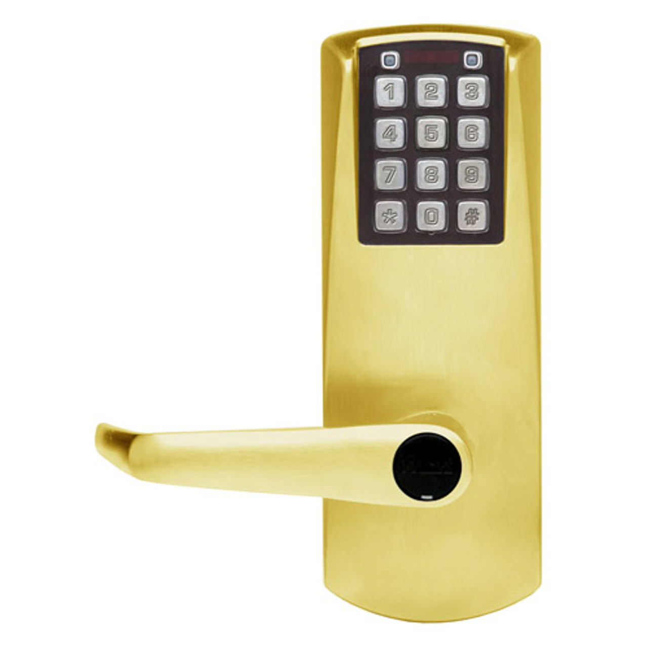 Eplex Pushbutton Lock in Satin Brass Finish