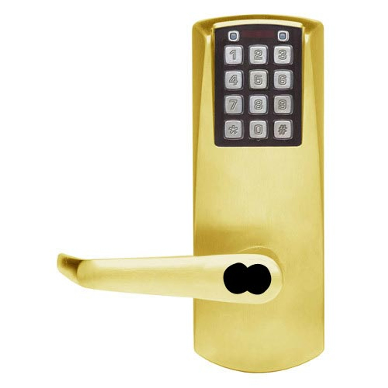 Eplex Pushbutton Lock in Satin Brass Finish