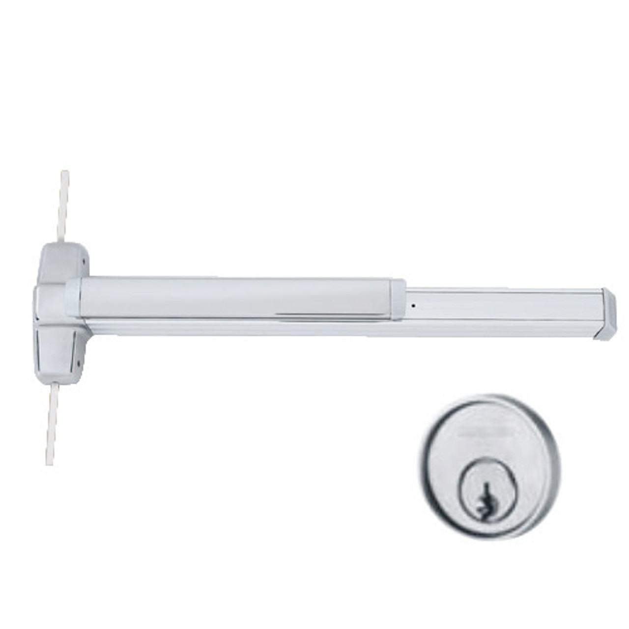 9827NL-OP-F-US28-4 Von Duprin Exit Device in Anodized Aluminum