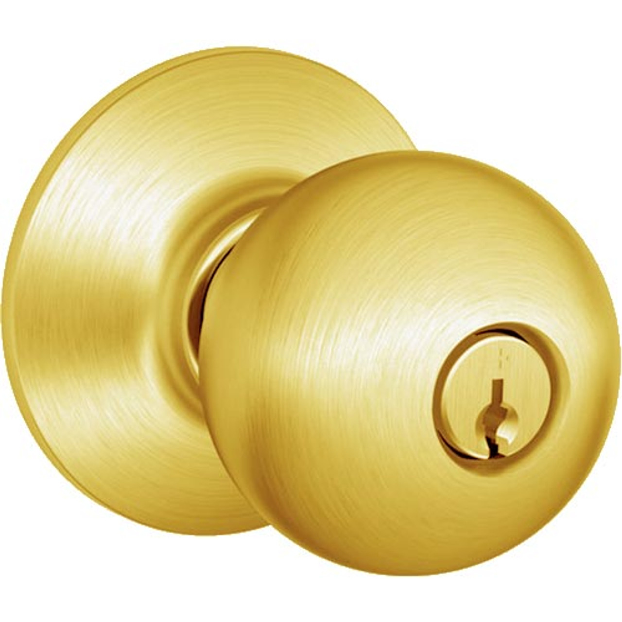 A70PD-ORB-606 Schlage Orbit Commercial Cylindrical Lock in Satin Brass