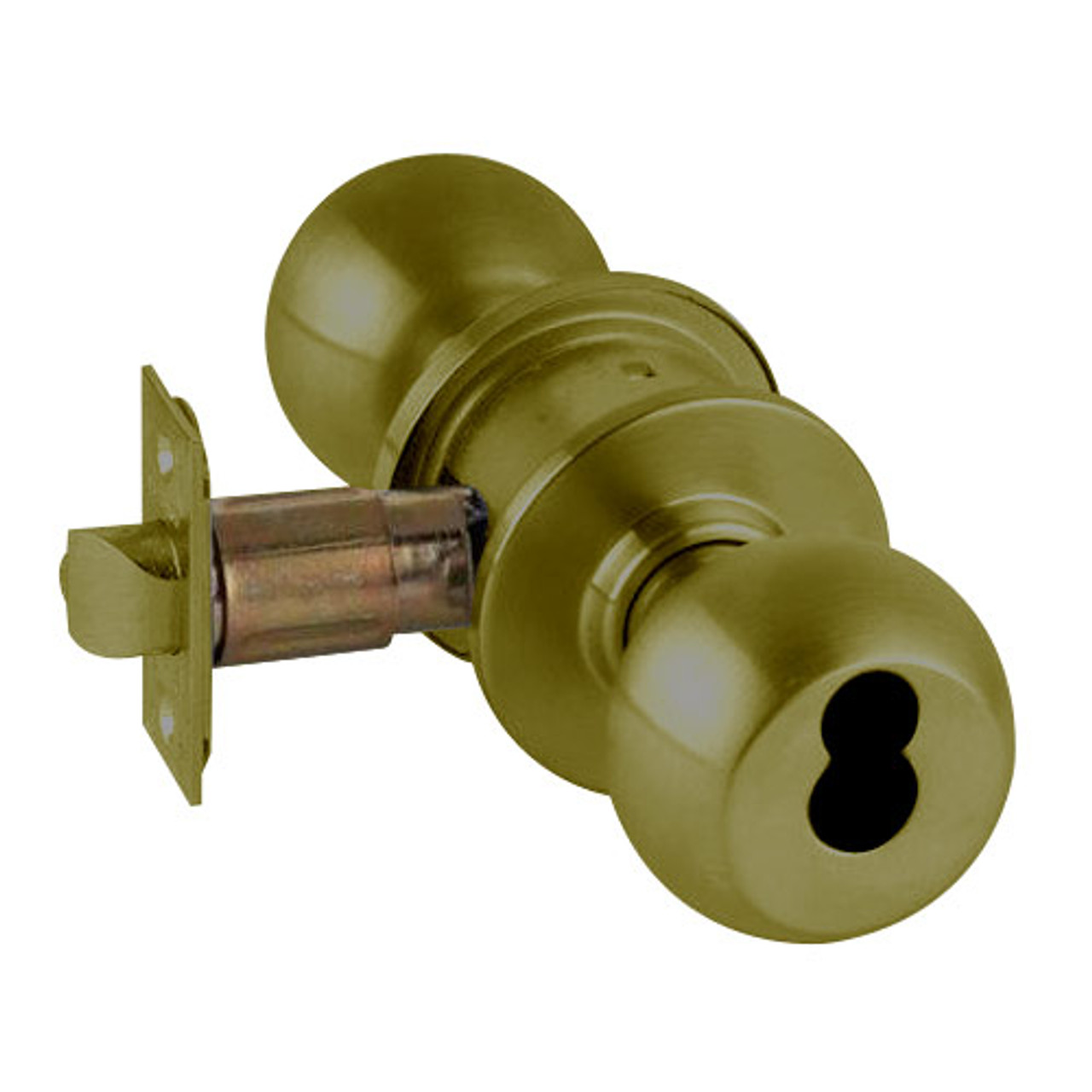 A70JD-ORB-609 Schlage Orbit Commercial Cylindrical Lock in Antique Brass