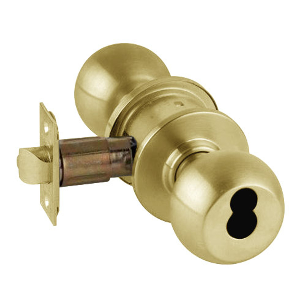 A80JD-ORB-606 Schlage Orbit Commercial Cylindrical Lock in Satin Brass